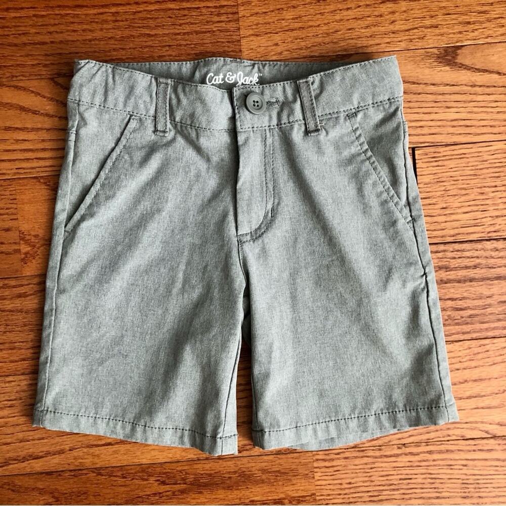 Cat & Jack Casual Cotton Khaki Light Heather Gray Shorts Toddler Boy’s size 5 - Picture 7 of 7